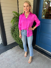 FUCHSIA SATIN BLOUSE