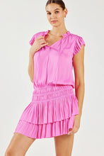 ZOEY PLEATED MINI DRESS - PINK