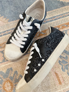 PAULA BLACK GLITTER SNEAKER