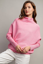 RIBBED COWL NECK KNIT