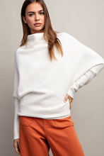 RIBBED COWL NECK KNIT