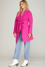 HOT PINK WRAP COAT