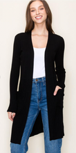 RIBBED DUSTER CARDIGAN