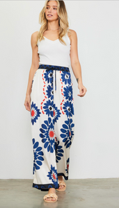 BOLD PRINTED WIDE LEG PANT SET