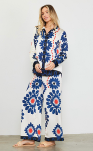 BOLD PRINTED WIDE LEG PANT SET