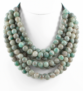 GEMSTONE BEADED LAYERED NECKLACE