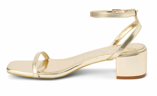 BELLE METALLIC BLOCK HEEL SANDAL