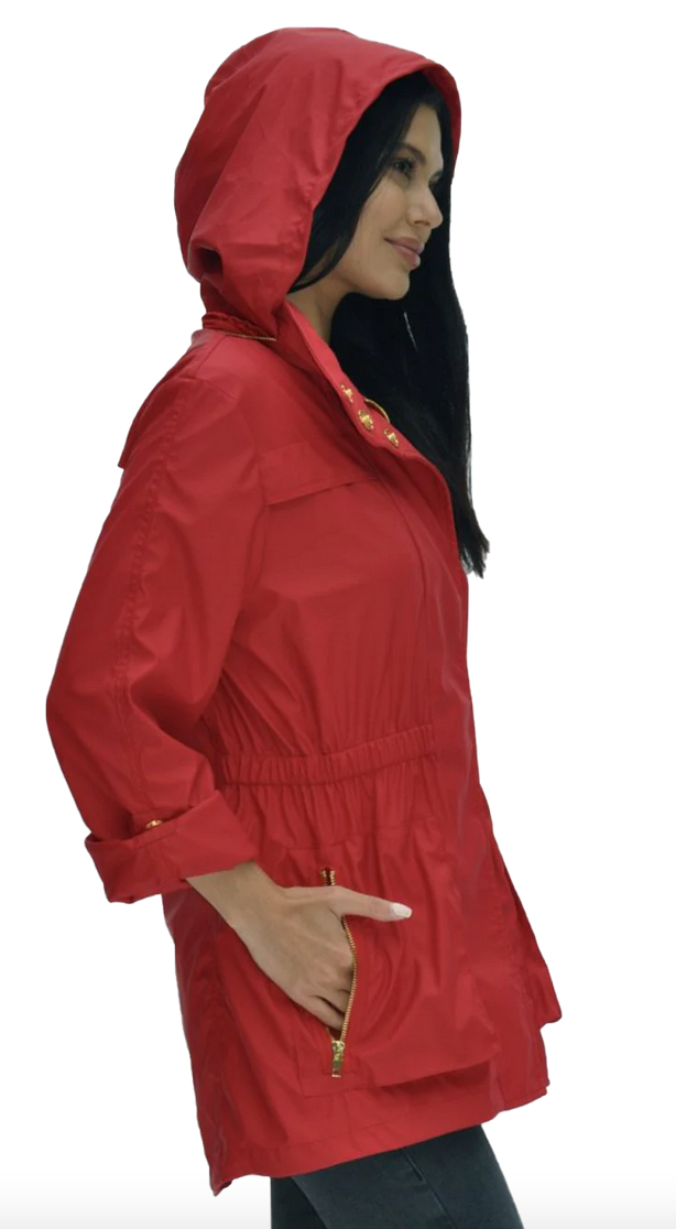 Red store waterproof jacket